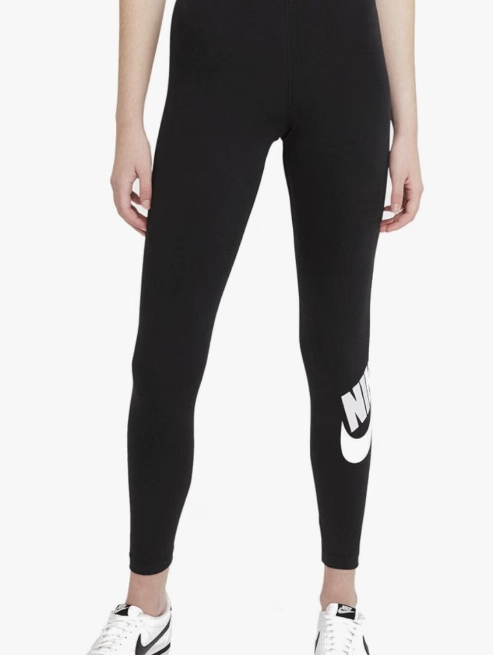 Nike Women's High-Rise Black Logo Leggings
